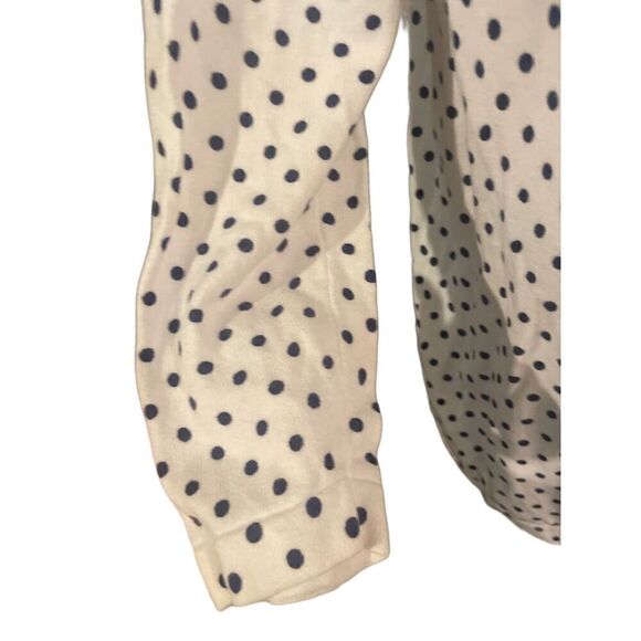 Laura Scott Lightweight White with Black Polka Dots Long Sleeve 100% Cotton Card - Picture 6 of 9